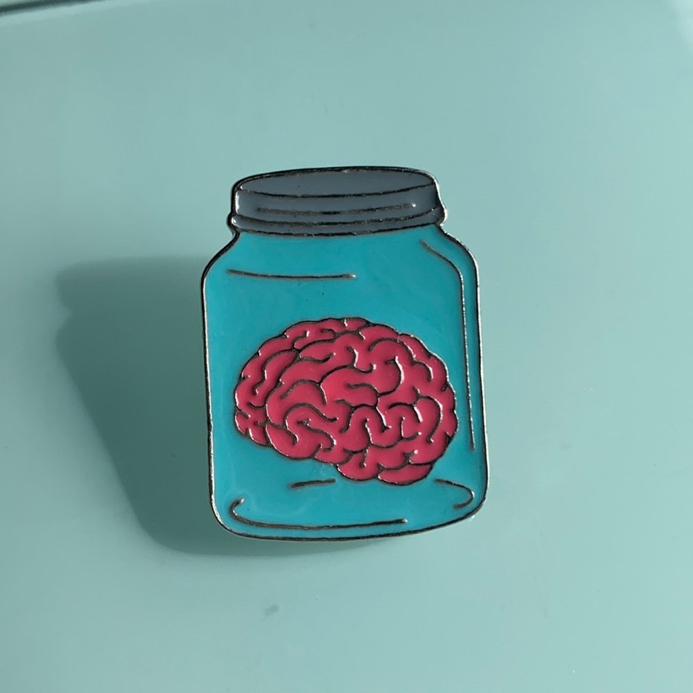 New Brain science scientist enamel lapel pin